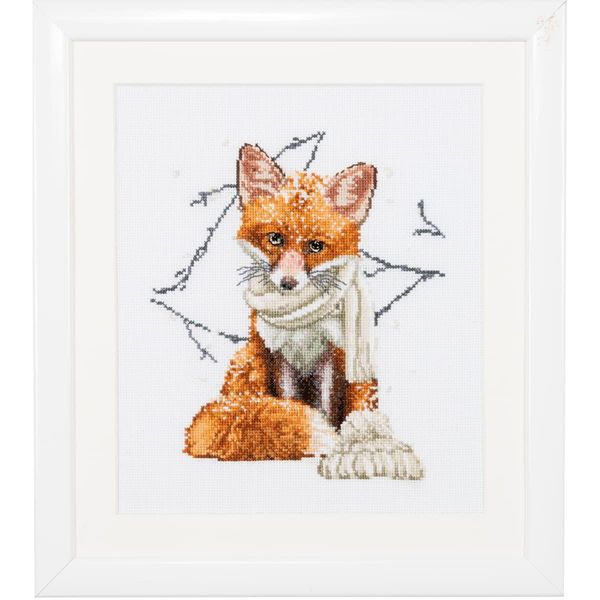 Thea Gouverneur Kit Punto Croce "Hey There Foxy Lady Aida"", 31X30Cm"-image