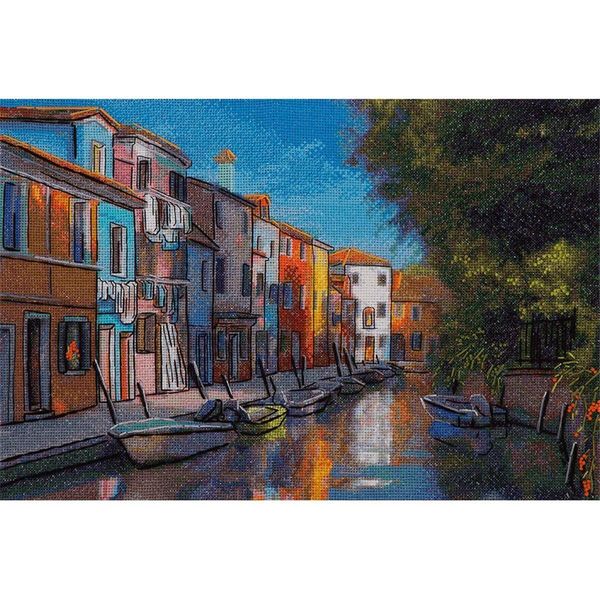 Set Punto Croce Panna "Piccola Venezia"" 35X23,5Cm, Motivo A Contare"-image