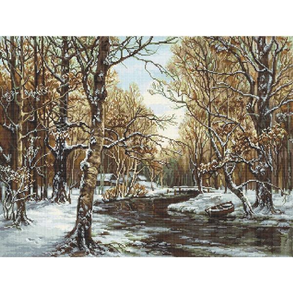 Luca-S Set Punto Croce "Prima Neve"", Schema Di Conteggio, 45X34Cm"-image