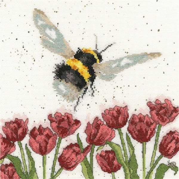 Set Per Punto Croce Bothy Threads "Il Volo Del Calabrone"", 26X26 Cm, XHD41, Schema Contato"-image