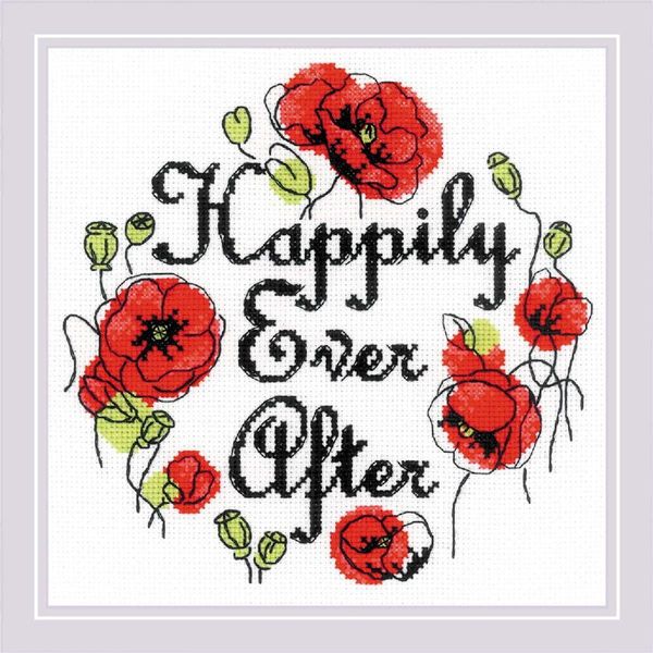 Riolis Set Punto Croce "Happily Ever After"", Schema Di Conteggio, 20X20Cm"-image
