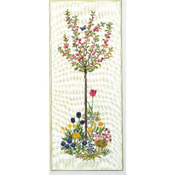 Eva Rosenstand Set Punto Croce "Ciliegia Giapponese"", Schema Di Conteggio, 40X95Cm"-image