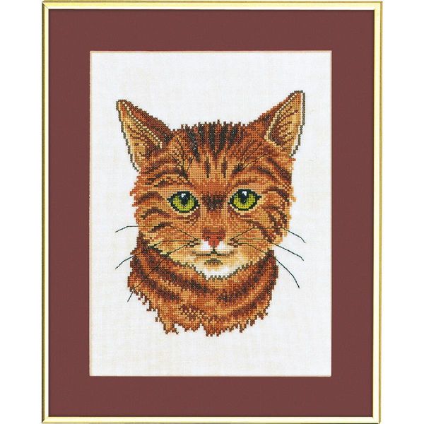 Eva Rosenstand Set Punto Croce "Red Cat"", Schema Di Conteggio, 28X35Cm"-image