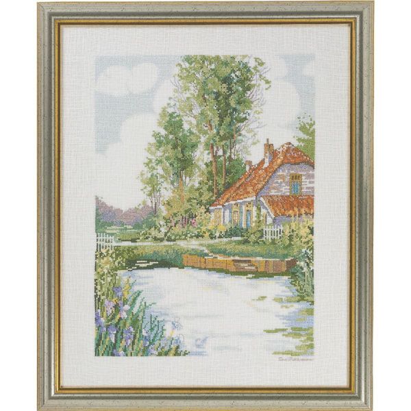 Eva Rosenstand Set Punto Croce "Casa"", Schema Di Conteggio, 40X50Cm"-image