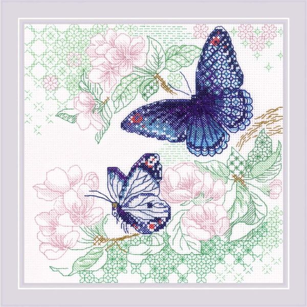 Riolis Set Punto Croce "La Leggerezza Della Primavera"", Schema Di Conteggio, 20X20Cm"-image