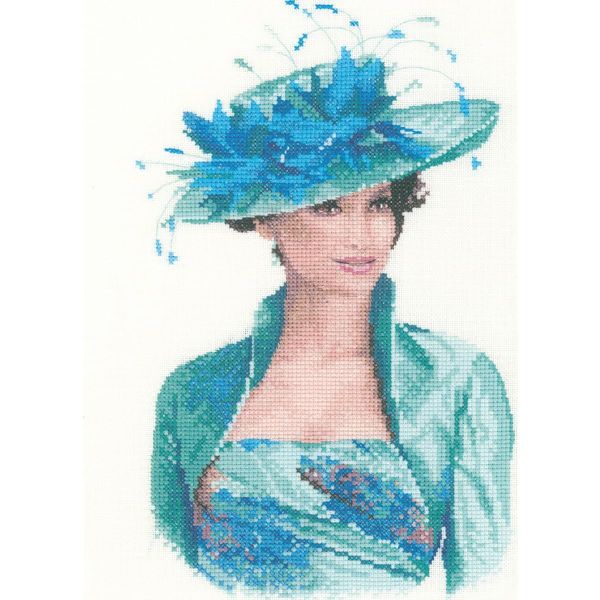 Set Punto Croce Heritage In Tessuto Contato "Josephine (L)"", Schema Contato, JLJO1158-E, 16X27Cm"-image