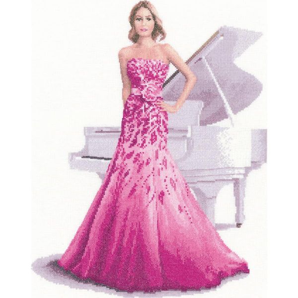 Set Per Punto Croce Heritage Aida "Rose"", Schema Contato, JLRO1390-A, 30,5X38,5Cm"-image