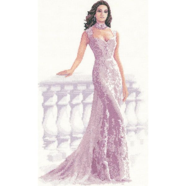Set Punto Croce Heritage Con Tessuto Contato "Francesca (L)"", Schema Contato, Jlfr1263-E, 24,5X40,5Cm"-image