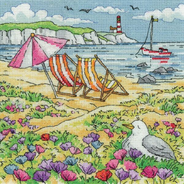 Set Per Punto Croce Heritage Aida "Sommerufer"", Schema Contato, BSSU1578-A, 20,5X20,5Cm"-image
