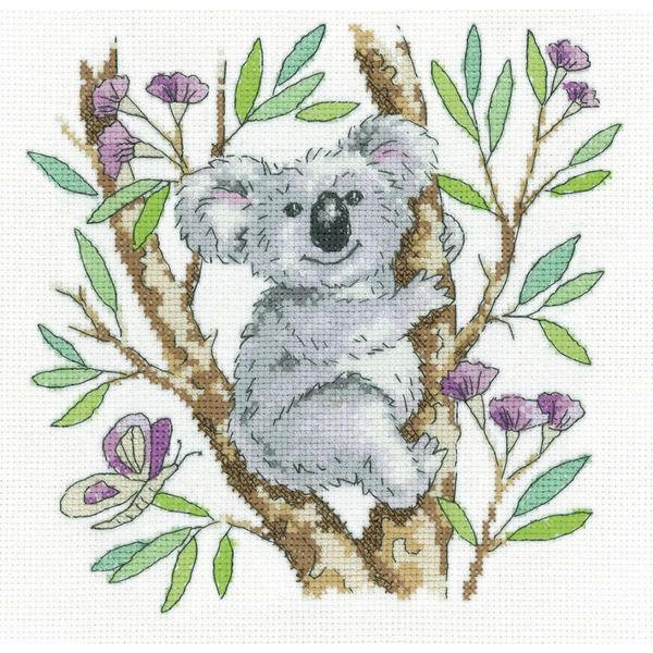 Set Punto Croce Heritage Aida "Koala"", Schema Contato, KCKO1577-A, 18X18Cm"-image