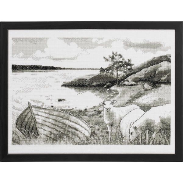 Set Punto Croce Permin "Mare"", Schema Per Il Conteggio, 40X30Cm, 90-8804"-image