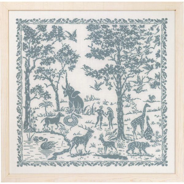 Set Punto Croce Permin "Adamo Ed Eva"", Schema Per Il Conteggio, 57X58Cm, 39-2425"-image