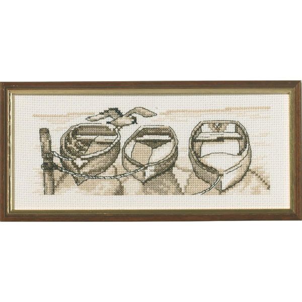 Set Punto Croce Permin "Barche"", Schema Per Il Conteggio, 22X9Cm, 13-8142"-image