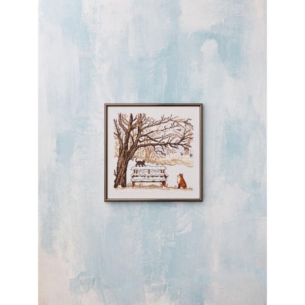 Set Punto Croce Permin "Volpe Invernale"", Schema Per Il Conteggio, 30X30Cm, 92-2131"-image