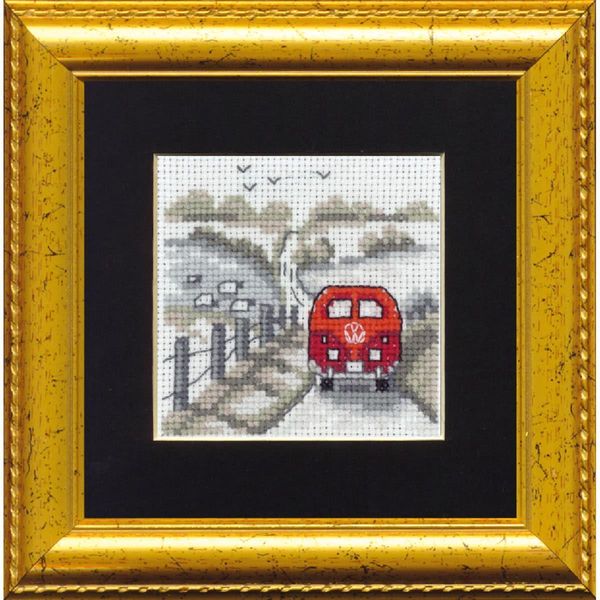 Set Per Punto Croce Permin "Maggiolino Ii"", Schema Per Il Conteggio, 11X11Cm, 14-8412"-image
