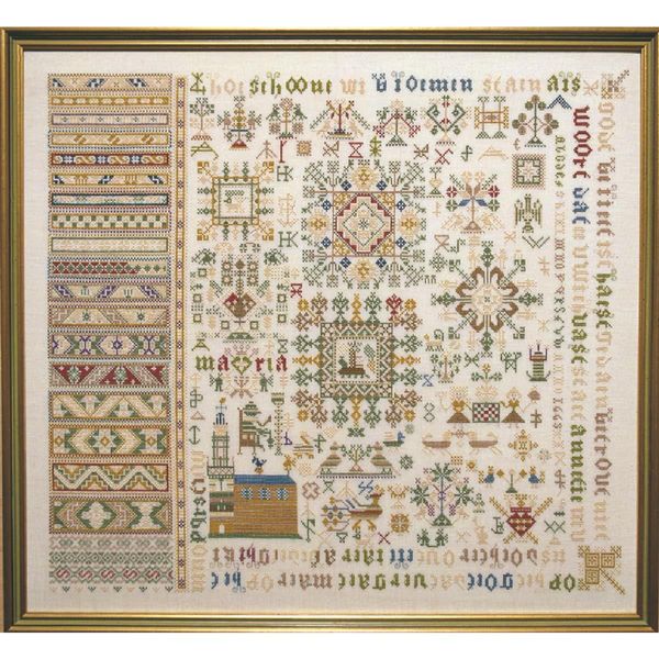 Set Per Punto Croce Permin "Antique Sampler"", Schema Per Il Conteggio, 61X57Cm, 39-8406"-image
