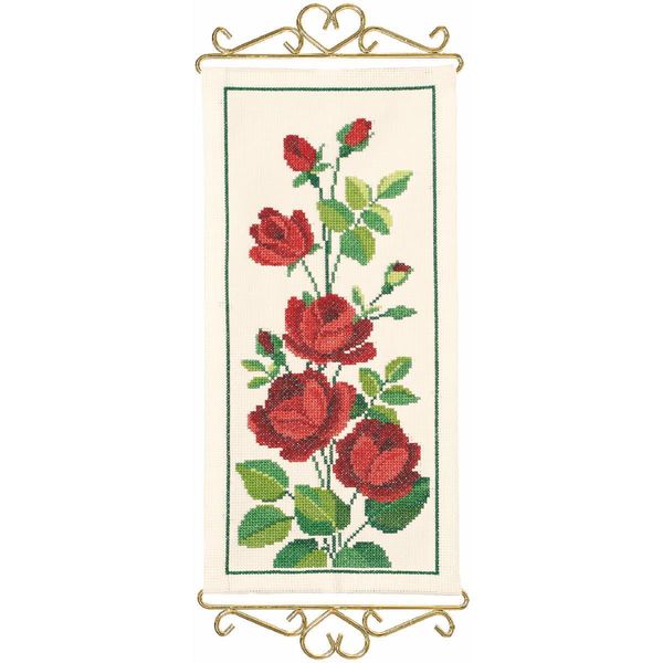 Set Per Punto Croce Permin "Rose"", Schema Per Il Conteggio, 20X40Cm, 92-9569"-image
