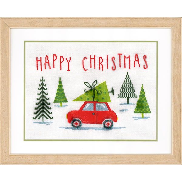 Vervaco Set Punto Croce "Merry Christmas"", Schema Di Conteggio, 25X17Cm"-image