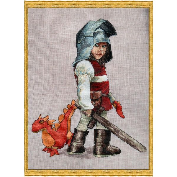 Set Di Punti Croce Nimue "Piccolo Cavaliere"", Schema Per Il Conteggio, 120K, 27X27Cm"-image