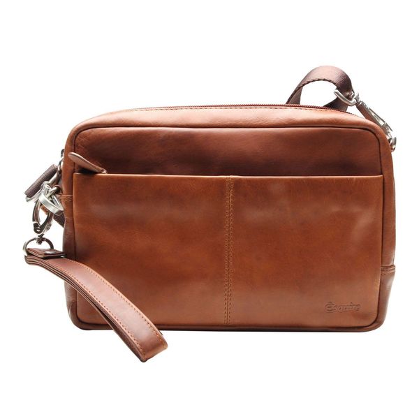 Esquire Borsa Da Polso Borsa A Tracolla Dallas Wristlet Bag Brown Marrone-image