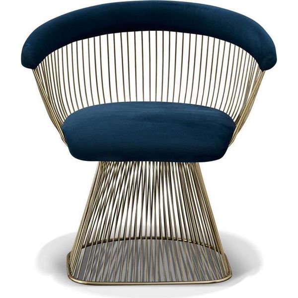 Lusso Sedia Imbottitura Cocktail Relax Lounge Club Sedie Mobili Design Poltrona Blu-image