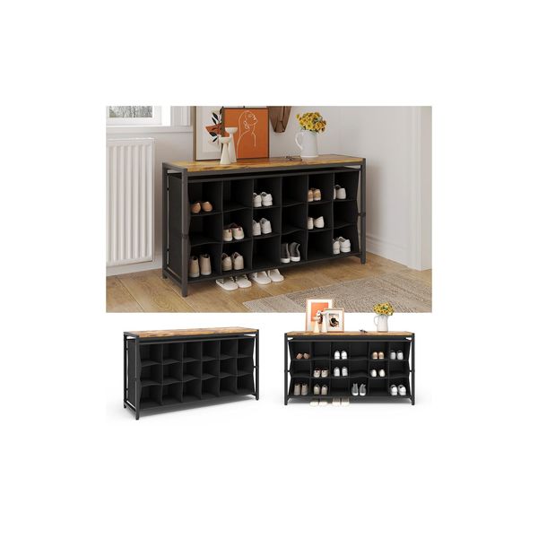 Vicco Schuhschrank Fyrk Eiche Rustikal 100 X 54,5 Cm-image
