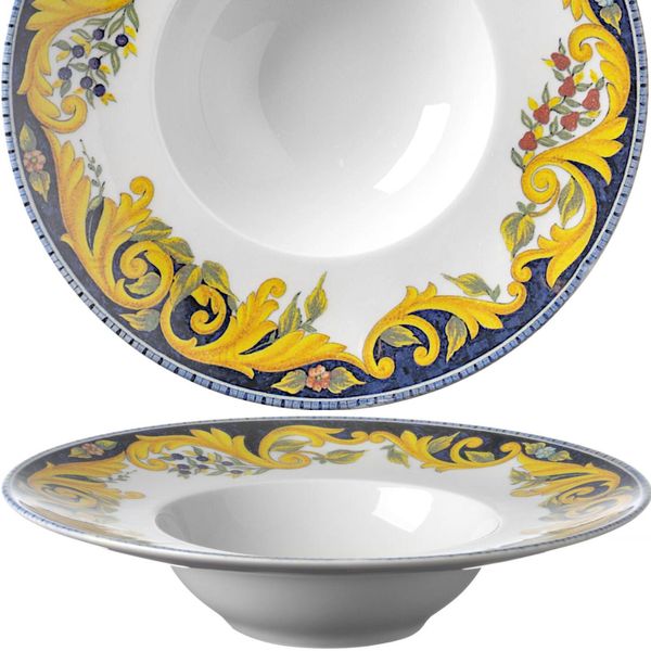 Piatto Per Pasta Speciale Barocco Diametro 275 X 60 Mm - Set Di 6 Pezzi.-image