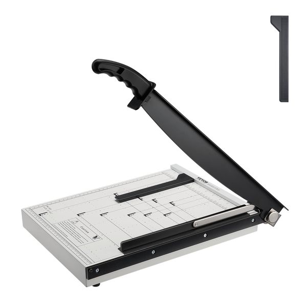Vevor Taglierina Per Carta Con Azione A Leva, 381 Mm Di Larghezza Massima. Larghezza Di Taglio Taglierina Manuale Per Carta, Capacità 16 Fogli, Con Binario Di Protezione / Blocco Lama Per Cartone / Cartoncino, Taglierina Per Carta-image