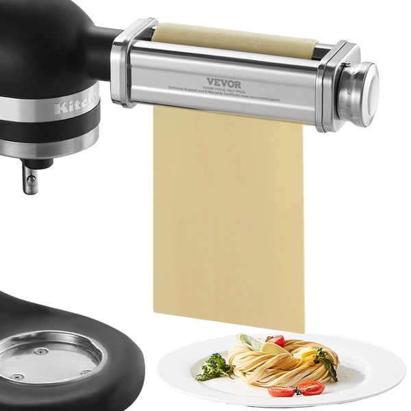 Vevor Macchina Per La Pasta Manuale In Acciaio Inox, Macchina Per La Pasta Fresca Manuale A Rullo Regolabile Macchina Per Pasta Piatta Italiana Macchina Per Pasta Per Spaghetti, Lasagne, Tagliatelle-image