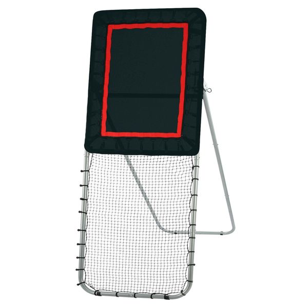Vevor Rimbalzatore Pieghevole Per Il Giardino Di Casa, Rete Di Rimbalzo Per Pallavolo 90 X 240 Cm, Schermo Di Allenamento Per Il Ritorno Del Pitchback Di Baseball E Softball, Angolo Regolabile, Parete Di Allenamento Per Il Tiro, Nero-image