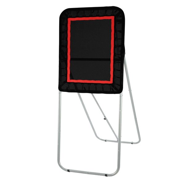 Vevor Rimbalzatore Pieghevole Da Giardino Per Lacrosse, Rete Di Rimbalzo Per Pallavolo 90 X 120 Cm, Schermo Di Allenamento Per Il Ritorno Del Pitchback Di Baseball Softball, Angolo Regolabile, Parete Di Allenamento Per Il Tiro, Nero-image