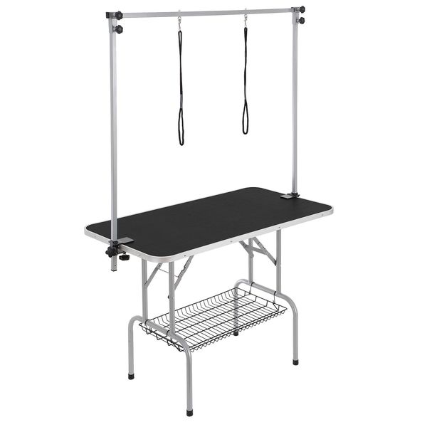 Vevor Tavolo Da Rifinitura 1300X617X1818Mm Tavolo Da Tosatura In Acciaio Inox Tavolo Da Toelettatura Per Cani Capacità Di Carico 150 Kg Tavolo Da Medicazione Per Cani Tavolo Da Toelettatura Per Animali Domestici Pieghevole 1137,9X609,6 Mm Da Tavolo Ideale Per Il Bagno La Rifinitura L'asciugatura La Spazzolatura-image