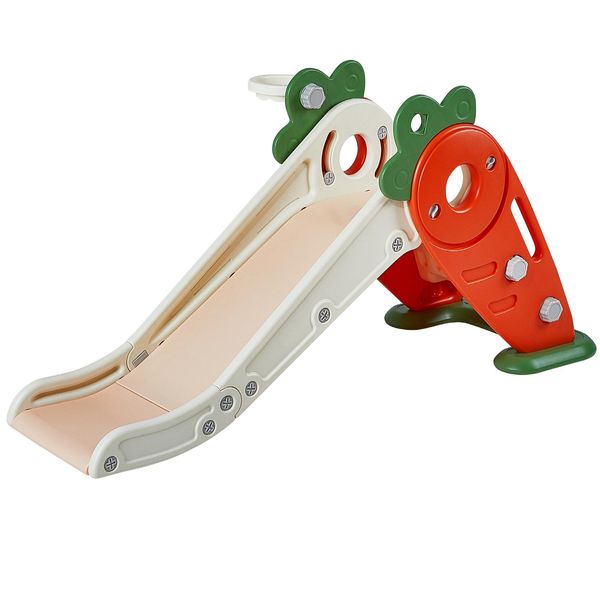 Scivolo Vevor Scivolo Per Bambini Con Canestro Scivolo Per Bambini Scivolo Da Giardino In Hdpe Max. 40 Kg Scivolo Per Bambini Da 1 A 12 Anni Scivolo Per Bambini Scivolo Per Interni Ed Esterni Con Pista 133X58X62,5 Cm-image