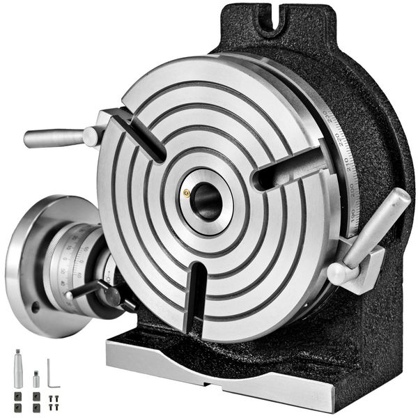 Testa Divisoria Vevor Tavola Rotante 200 Mm Tavola Divisoria Rotante Orizzontale Testa Divisoria Verticale Testa Divisoria Girevole Per Fresatura E Foratura-image