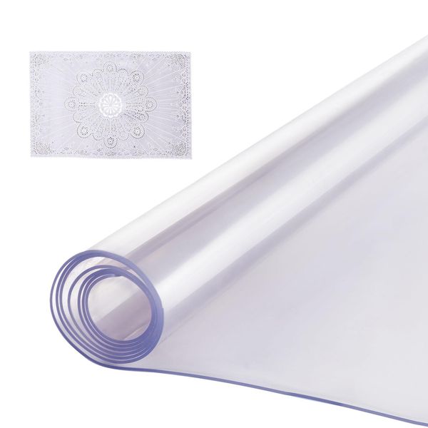 Vevor Tovaglia In Plastica, 42 X 60 Pollici, Spessore 2,0 Mm, Protezione Trasparente Per Tavolo, Tappetino Rettangolare In Pvc Per Scrivania, Tappetino Impermeabile E Facile Da Pulire, Tovaglia-image