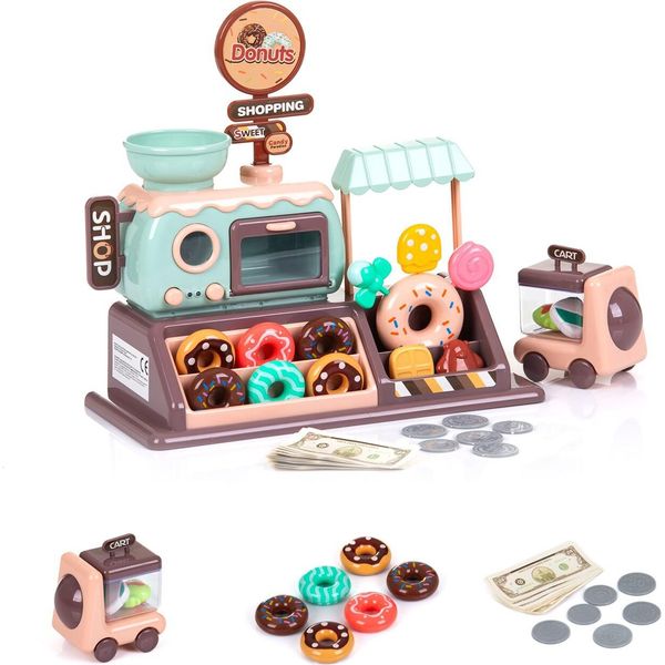 Chipolino Negozio Di Ciambelle Giocattolo 34 Pezzi Mini Forno, Luce, Biscotti Ciambelle Lecca Lecca Marrone-image
