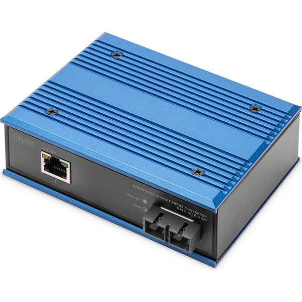 Digitus DN-652101-1 Convertitore Multimediale Industriale Gigabit RJ45, 0,5 Km-image