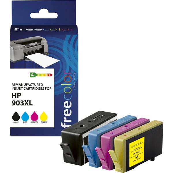 Freecolor K10635F7 Freecolor Patrone Hp 903XL Color Bk/C/M/Y Remanufactured-image