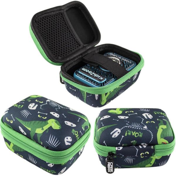 Caseroxx Custodia Per Vtech Kidizoom Video Studio Hd Nero Modello Di Dinosauro Custodia Eva Modello Di Dinosauro - Nero-image