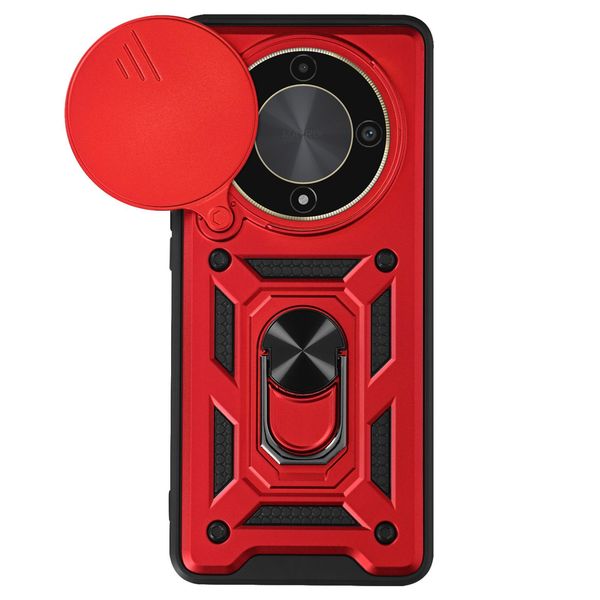 Mayaxess, Custodia Protettiva Per Honor Magic 6 Lite 5G Anello Porta Fotocamera, Rosso-image