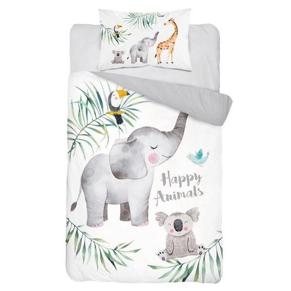 Detexpol Bamboo Biancheria Da Letto Per Culla Animali Grigio Cotone, Bamboo, 100/135, 40/60 Cm-image