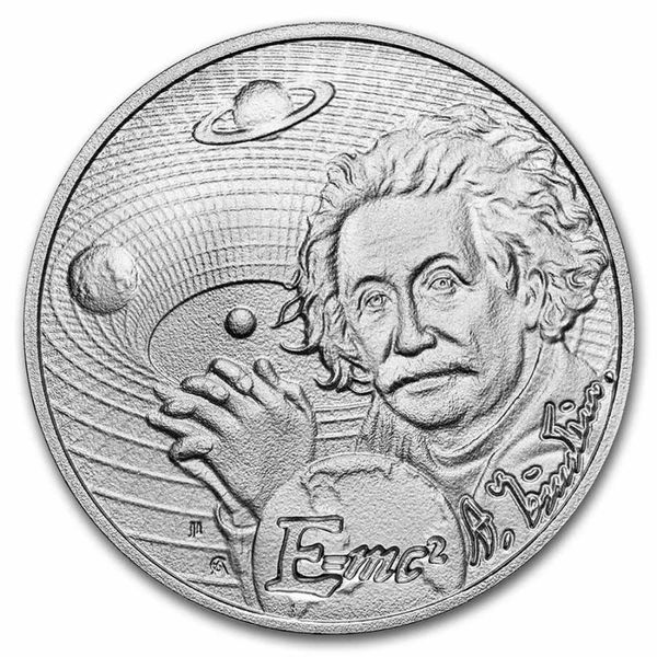 Moneta D'argento Da 1 Oz Albert Einstein Inspiring Icons 2022 In Argento 9999 Da Collezione In Blister!-image