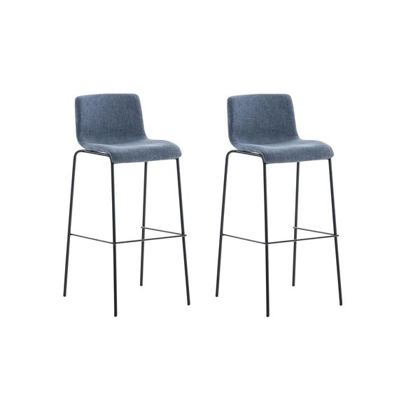 CLP Barhocker 2Er Set Mit Lehnen Hover, BarstüHle Stapelbar Mit StoffbezüGe, StapelstüHle Metallgestelle Bis 150 Kg Belastbar-image