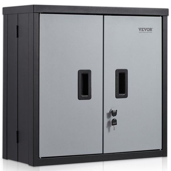 Vevor Armadio Per Officina 660 X 305 X 660 Mm Armadio A Parete 108,8 Kg Di Portata Totale Armadio Per Utensili Struttura In Acciaio Spcc Laminato A Freddo Armadio Metallico A Parete Incl. 4 Porte Ad Aspirazione Magnetica-image