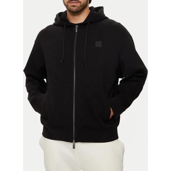 Felpa Con Cappuccio Armani Exchange Uomo Nero 6DZMHD-ZJNPZ-1200 Taglia L-image