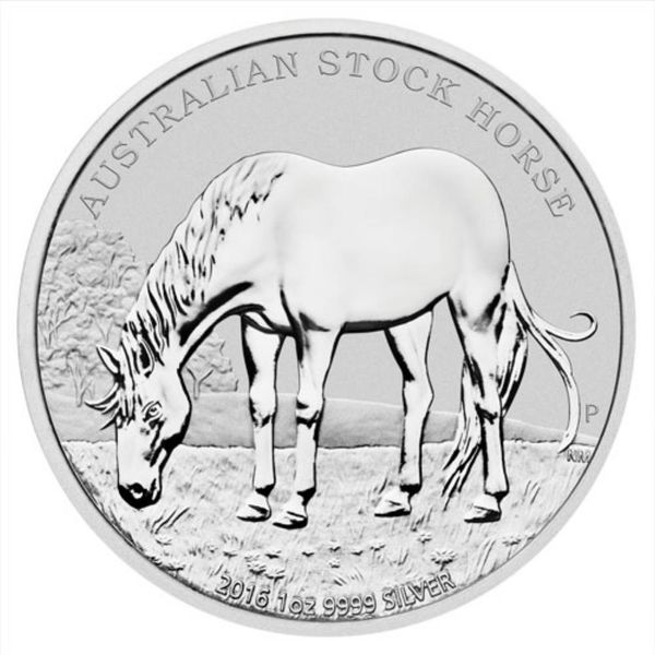 Moneta D'argento Da 1 Oz 2016 Australian Stock Horse 999 Da Collezione-image