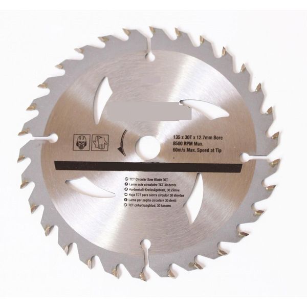 3X Lama Circolare In Metallo Duro 135 X 12,7 Mm = 30 Denti Lama Circolare In Metallo Duro 140-image