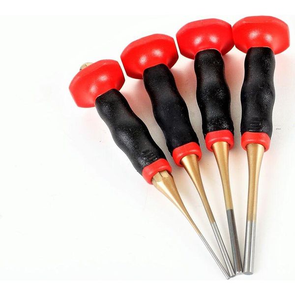 Rennsteig Set Di Punzoni Per Spine 4 Pezzi Con Protezione Per La Mano 2-5 Mm Scalpello Punzone Centrale Driver-image