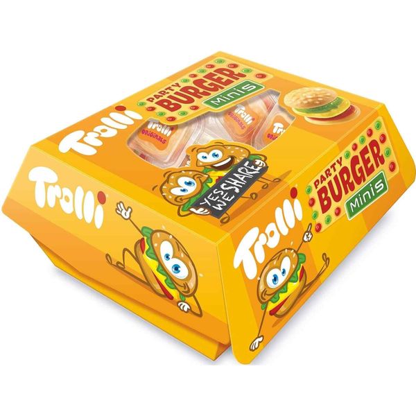 Trolli Party Burger Minis Schiuma Di Zucchero E Gomma Di Frutta 15 X 10G 150G-image