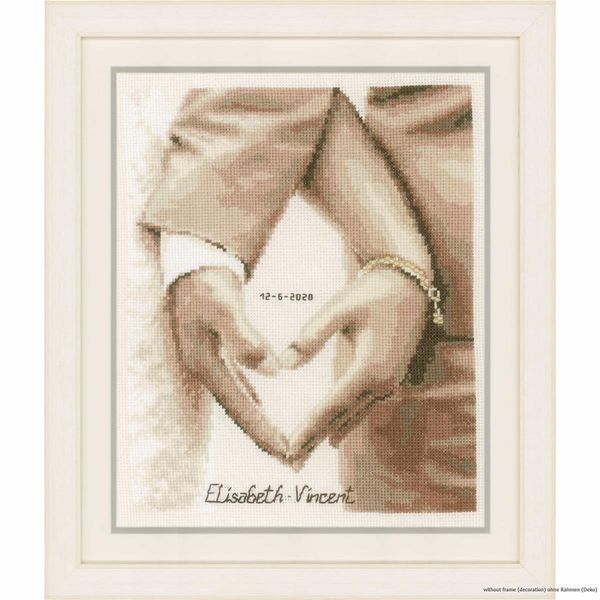 Vervaco Set Punto Croce "Cuore Degli Sposi"", Schema Di Conteggio"-image